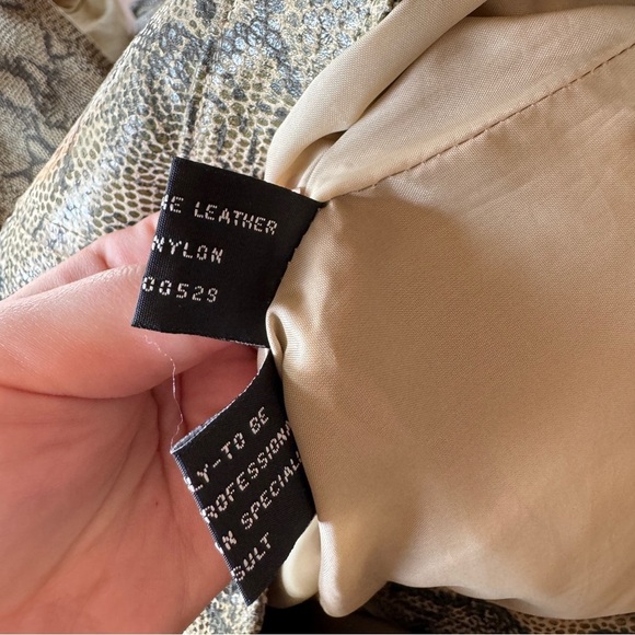 Steve Madden INSANE Vintage 1990s Y2K Snakeskin Leather Bootcut Pants K - Picture 5 of 6